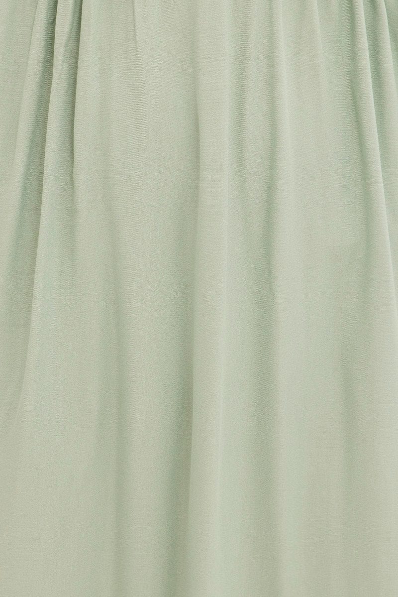 Green Maxi Dress Backless