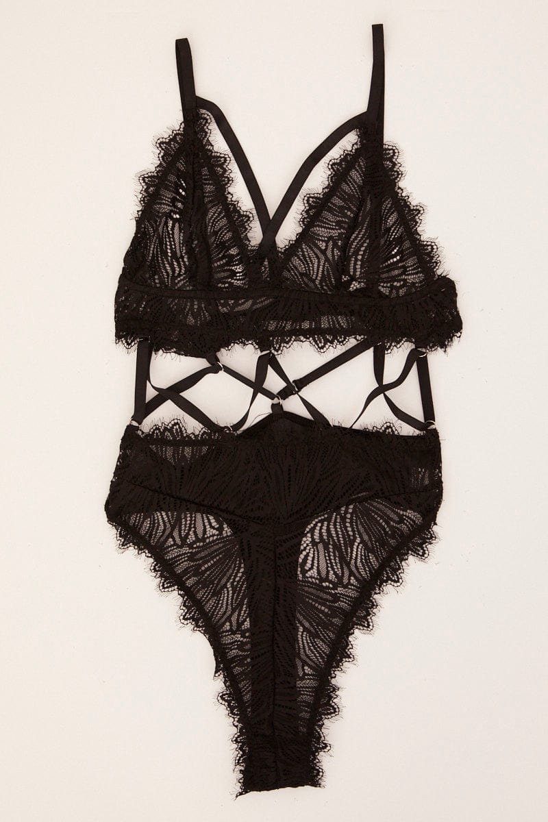 Black Lace Lingerie Set