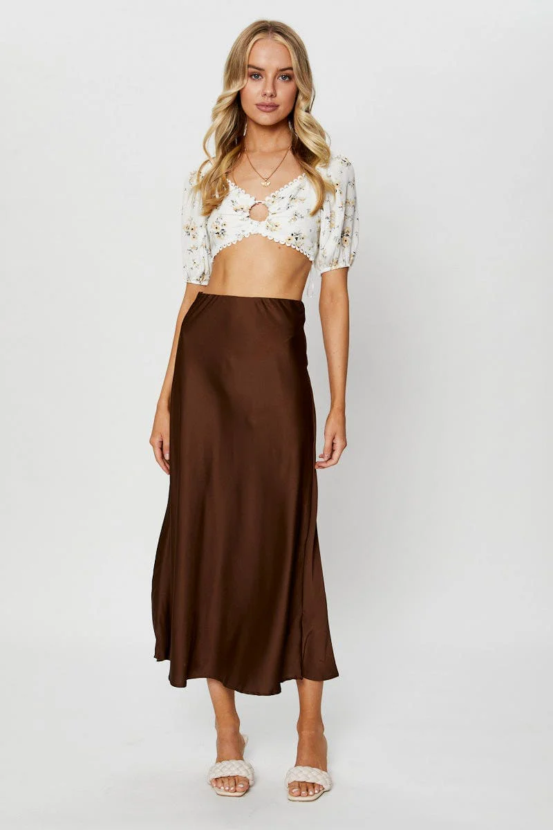 Print Crop Top Short Sleeve Tie Up