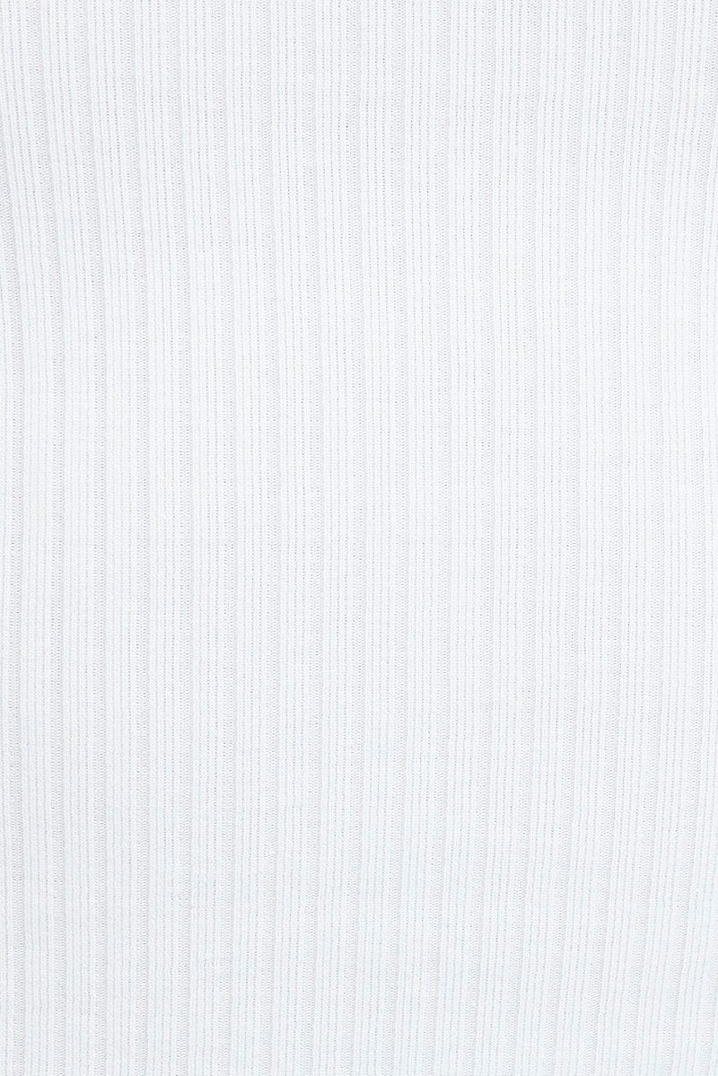 White Singlet Top Scoop Neck