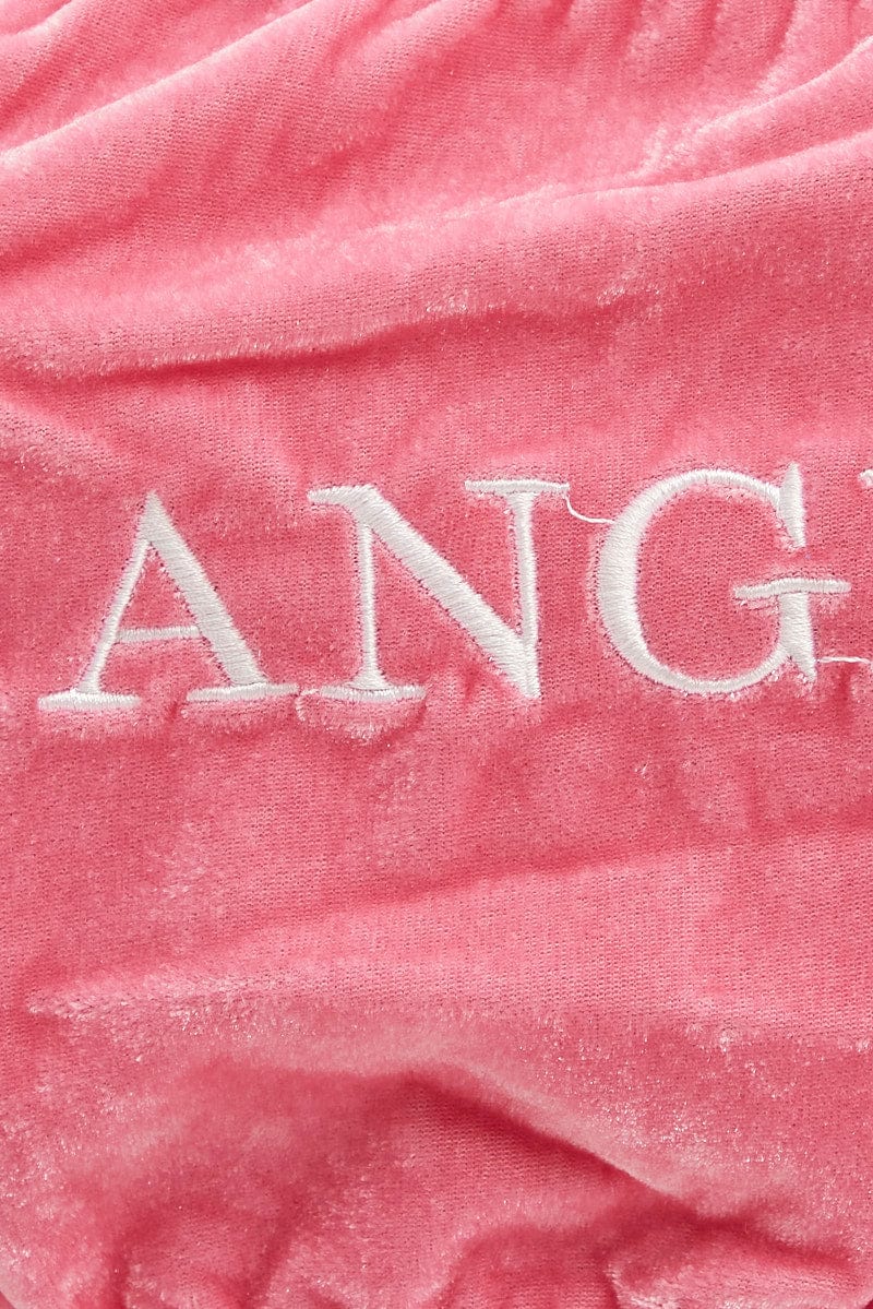 Pink Velvet Bandeau Top