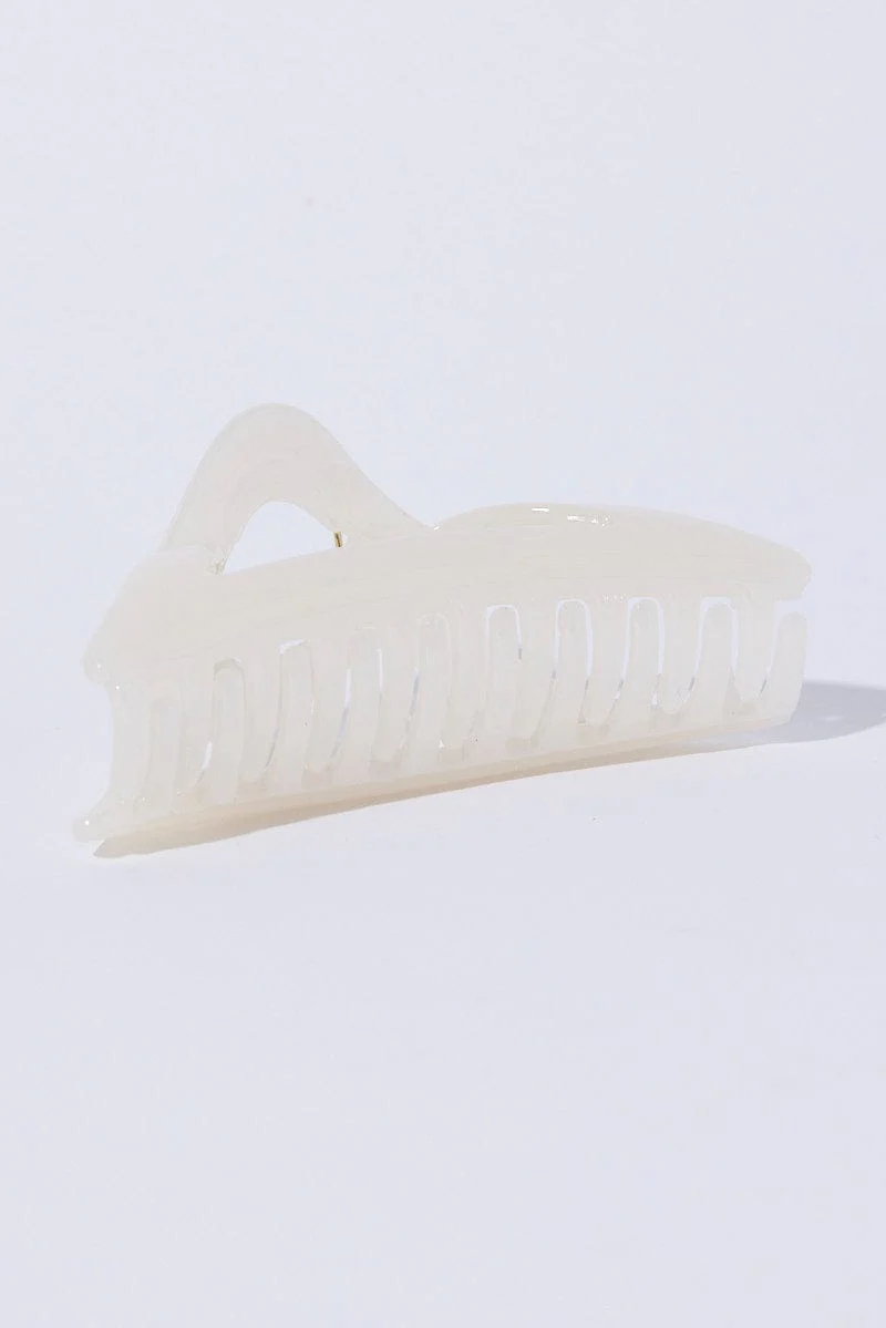 White Triangle Claw Clips