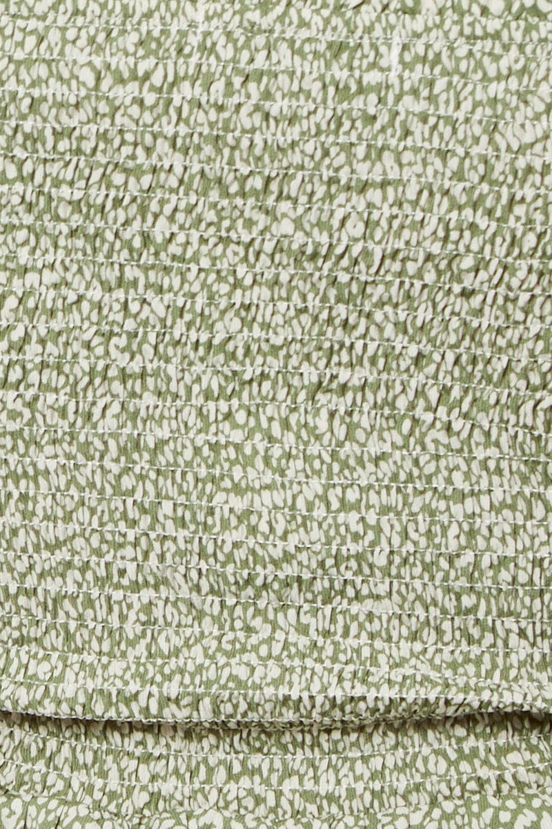 Geo Print Workwear Top Short Sleeve