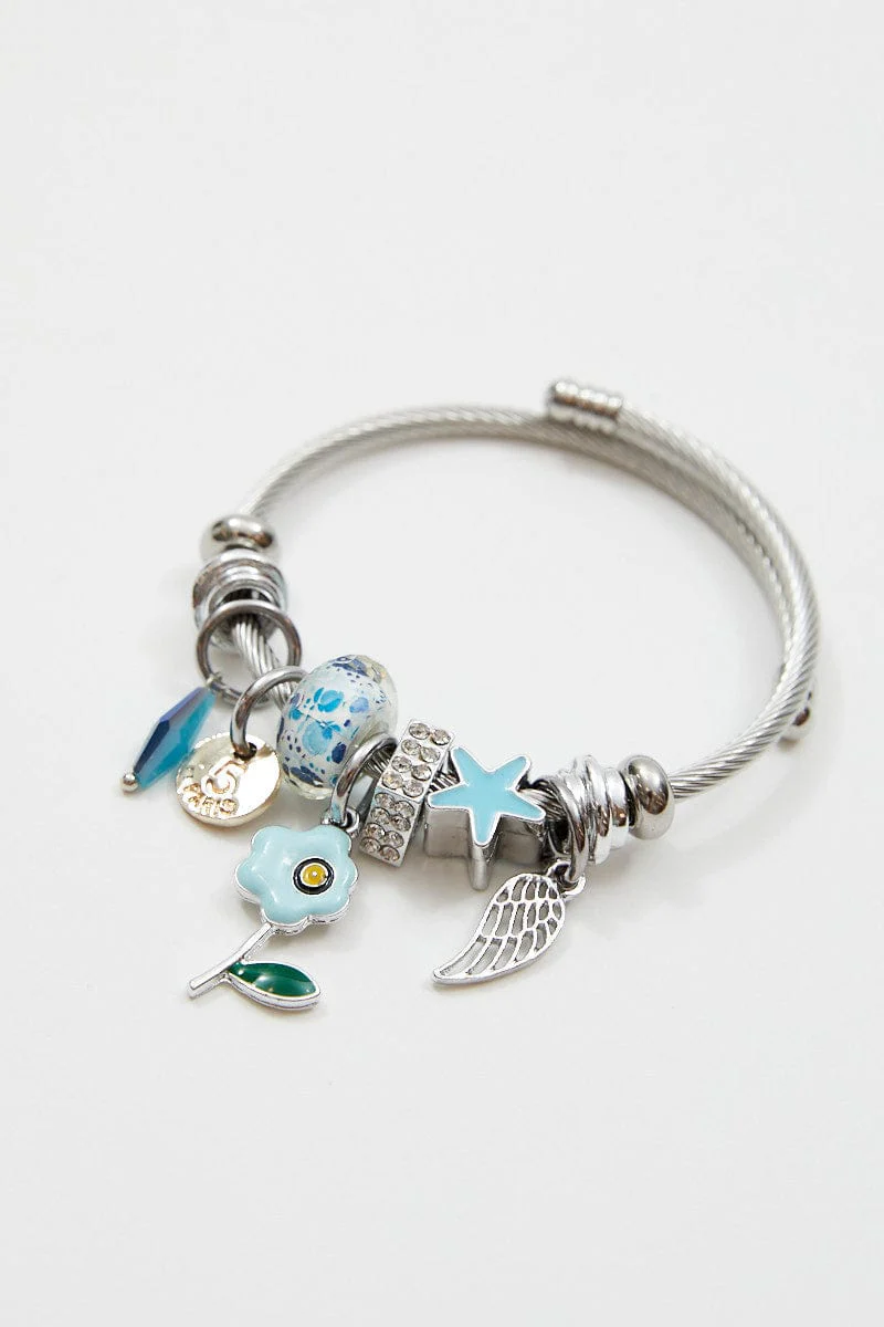 Blue Charm Bracelet
