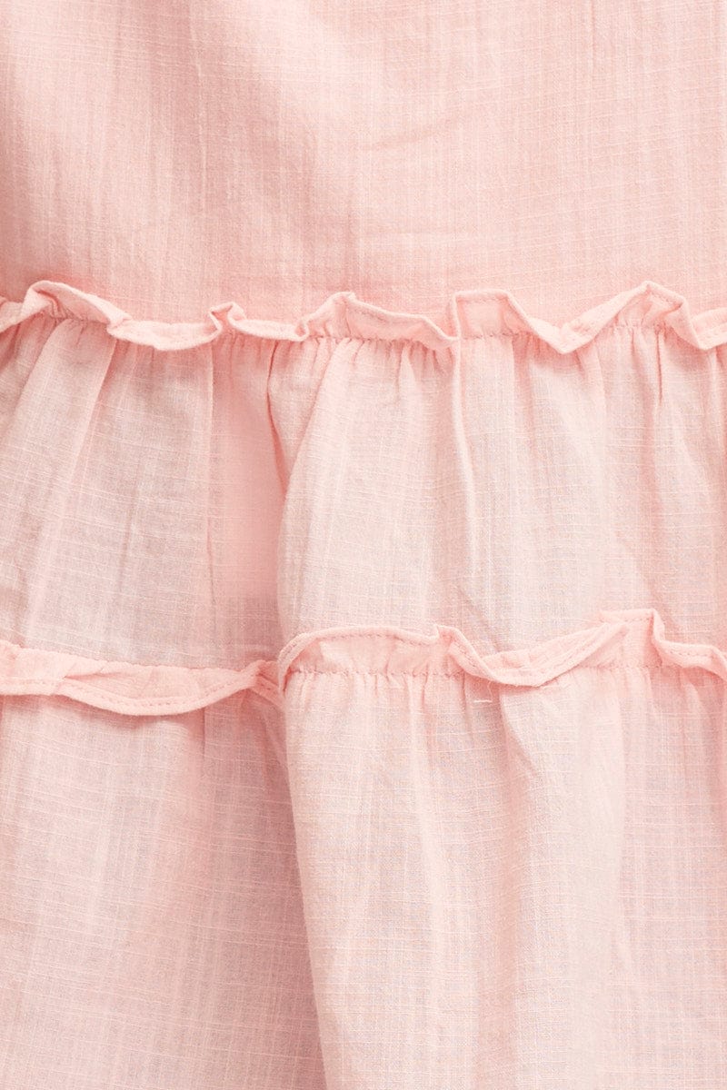 Pink Swing Top Sleeveless V-Neck