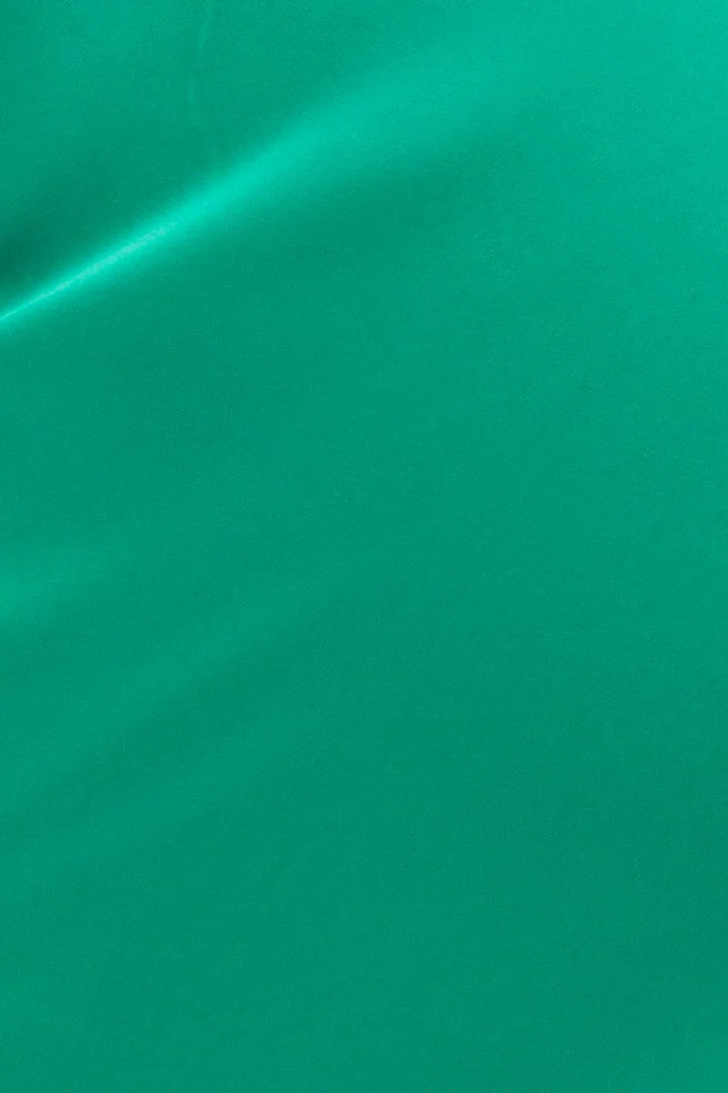 Green Cowl Neck Strappy Satin Mini Dress