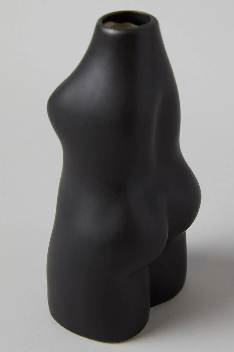 Black Ceramic Body Vase