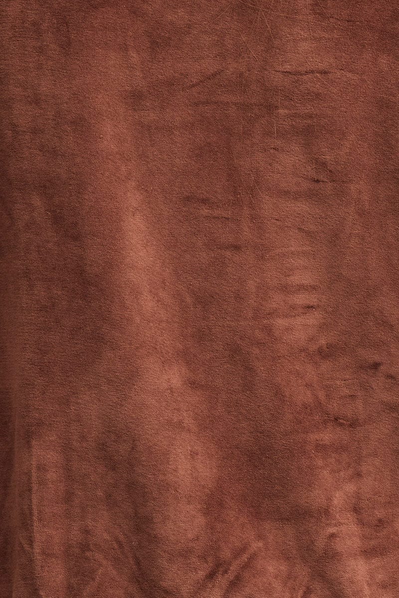 Brown Sweater Long Sleeve Velvet