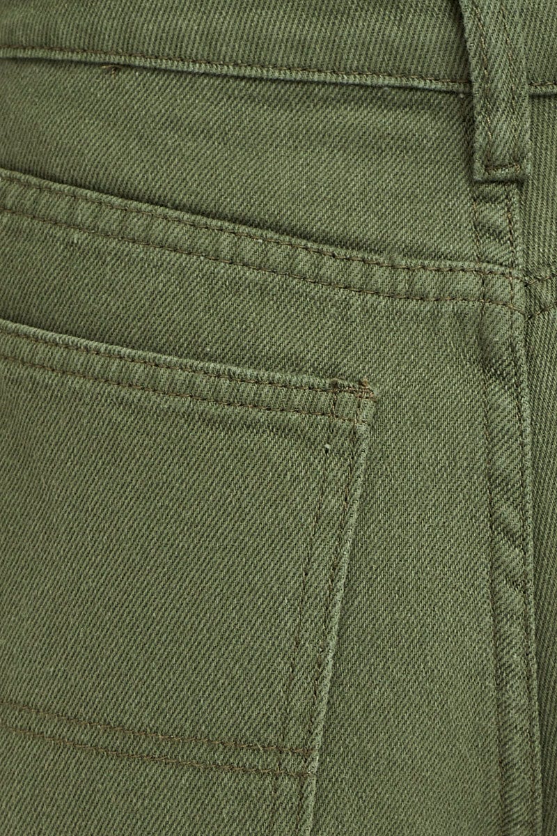Green Carpenter Denim Jeans High Rise
