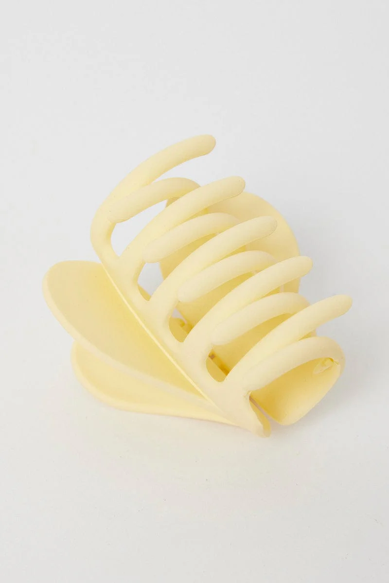 Yellow Heart Claw Clip