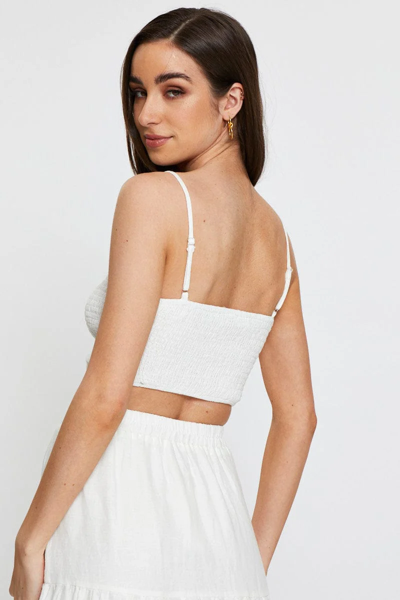 White Singlet Top Sleeveless