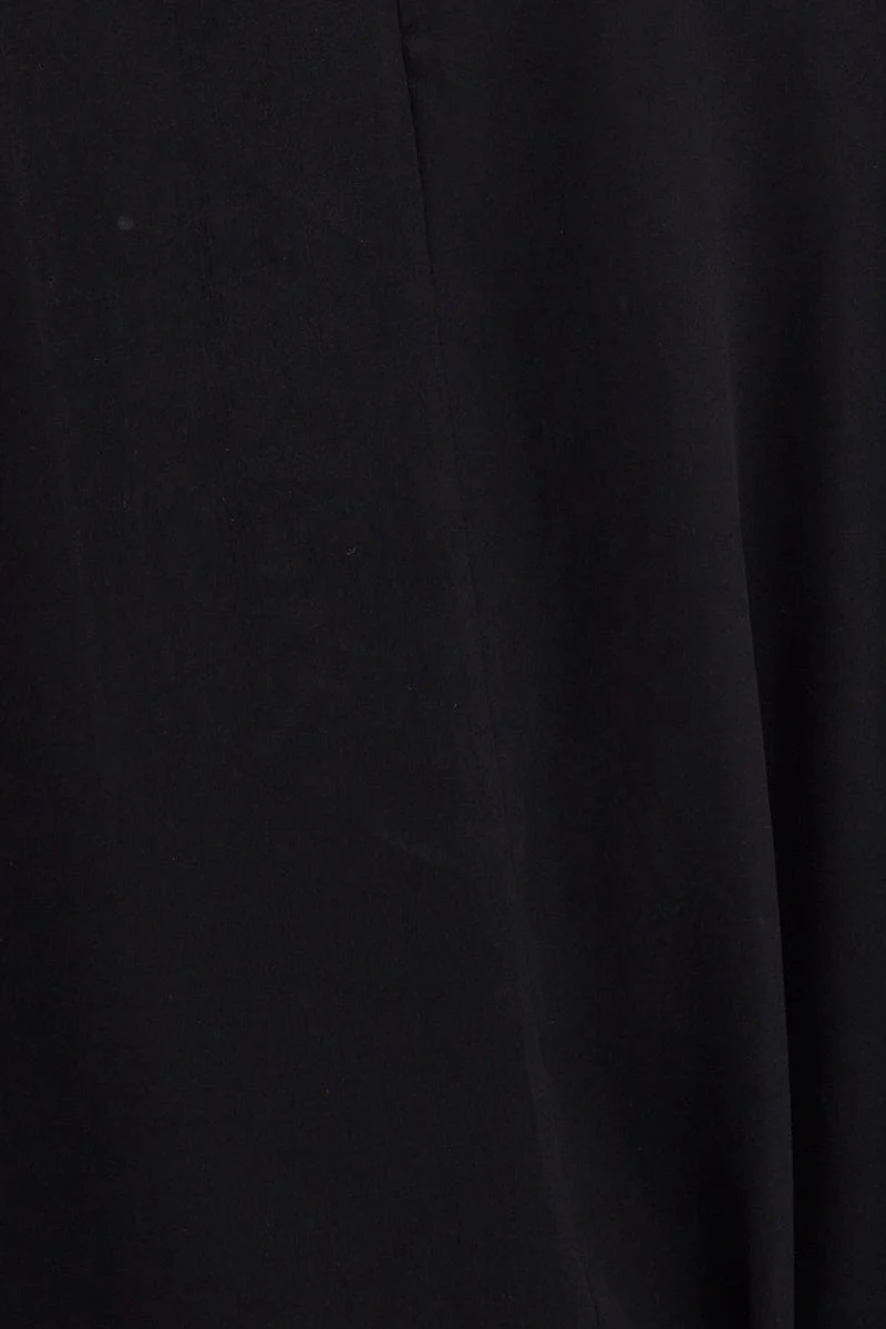 Black Midi Dress Evening Cowl Neck