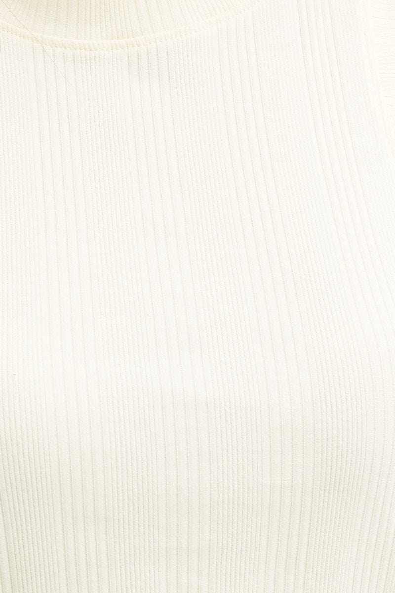 Bone Tank Top Sleeveless Crew Neck