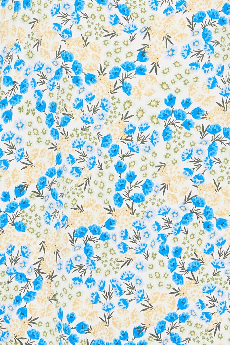 Print Midi Dress V Neck