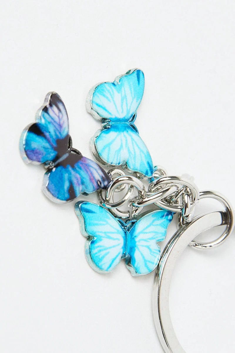 Blue Butterfly Keyring