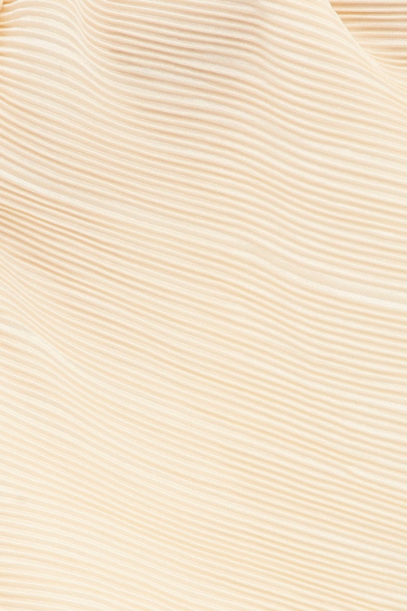 White Plisse Bolero Half Sleeve Tie Front Crop