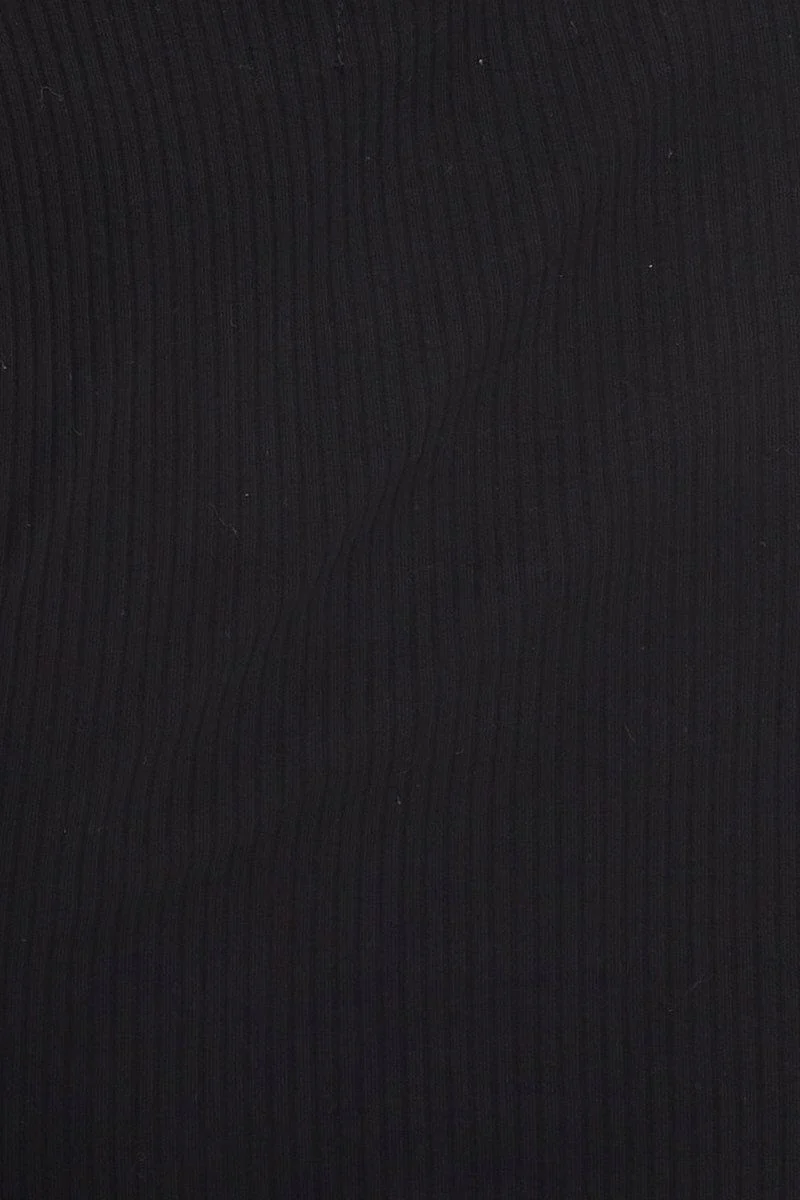 Black Bust Detail Top Long Sleeve