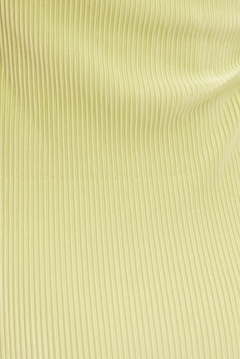 Green Plisse Dress Mini Bandeau