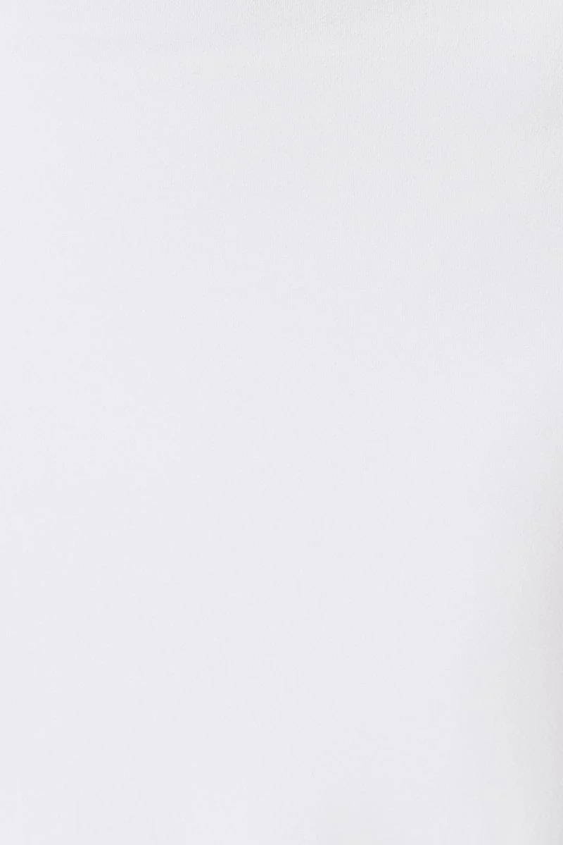 White Supersoft Maxi Skirt Side Split