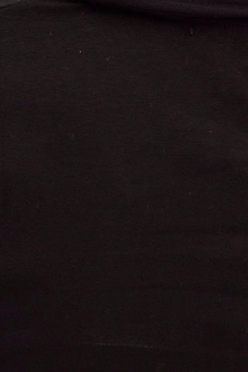 Black Crop Polo Short Sleeve