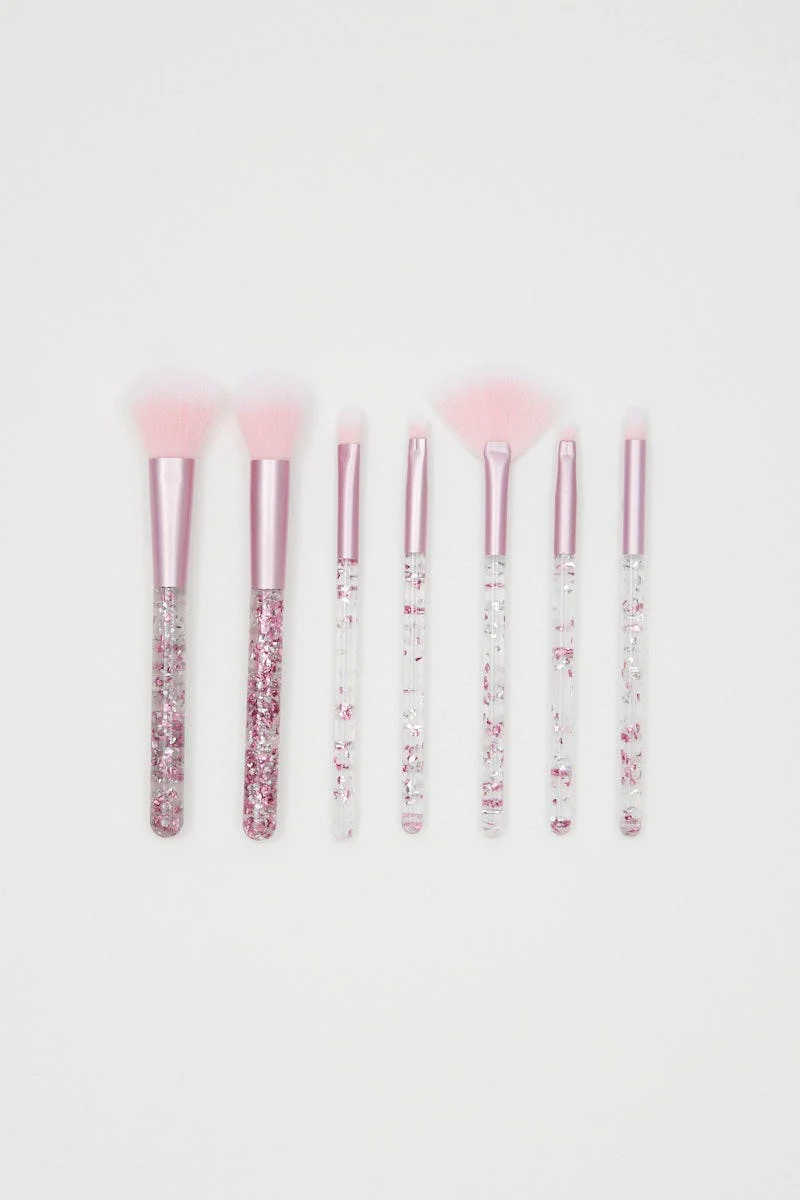 Pink Christmas Make Up Brush Set