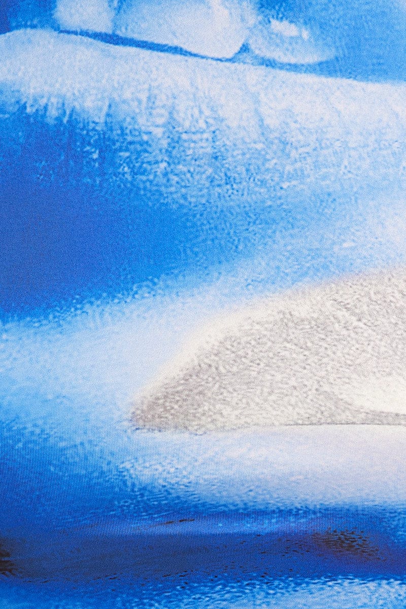 Blue Print Abstract Tank Crew Neck