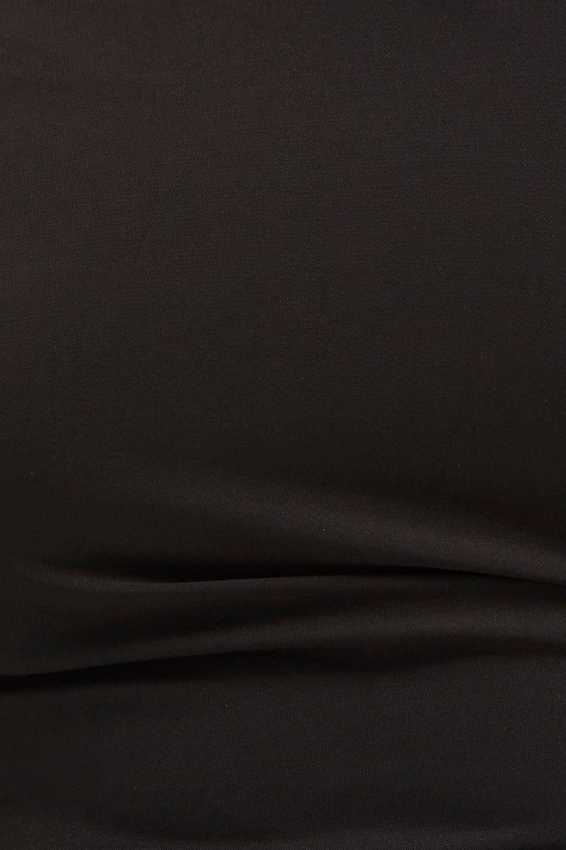 Black One Shoulder Crop Top