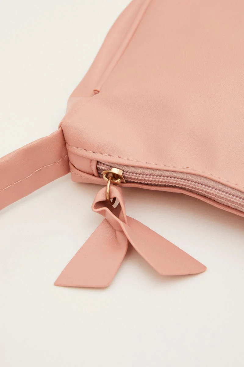 Pink Shoulder Baguette Bag