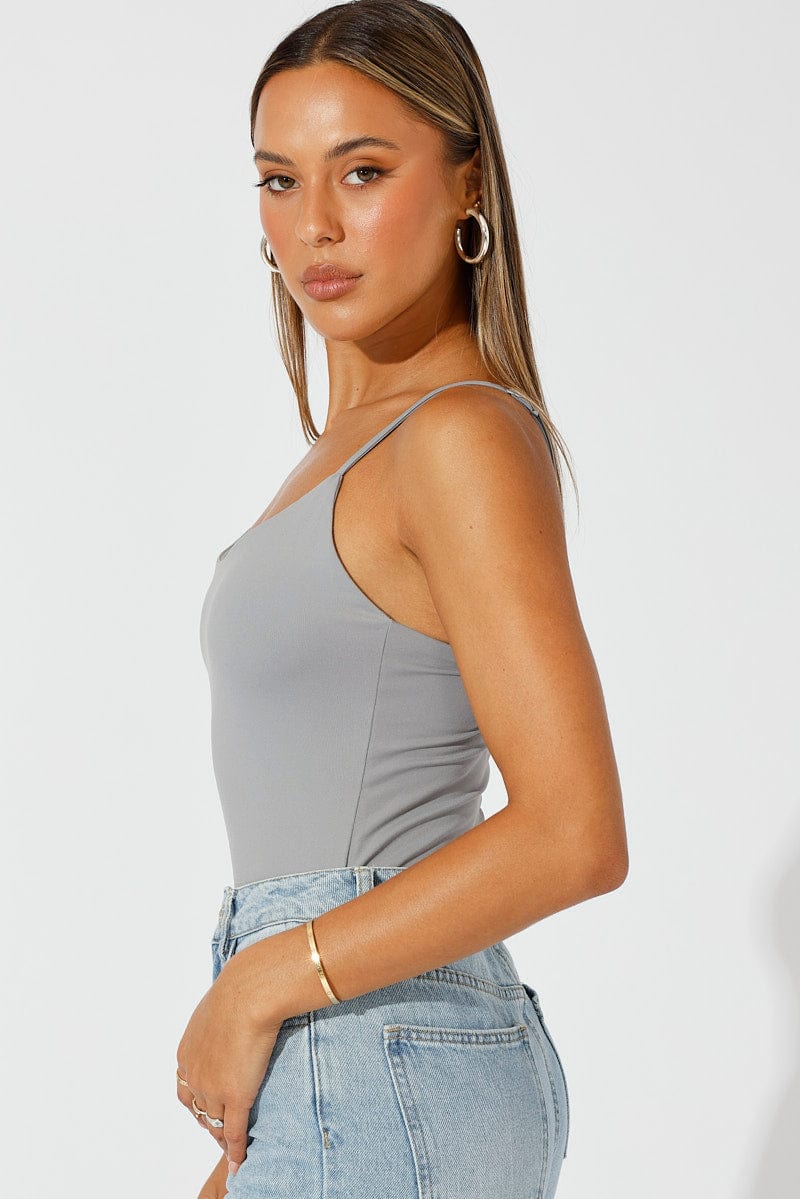 Grey Singlet Bodysuit