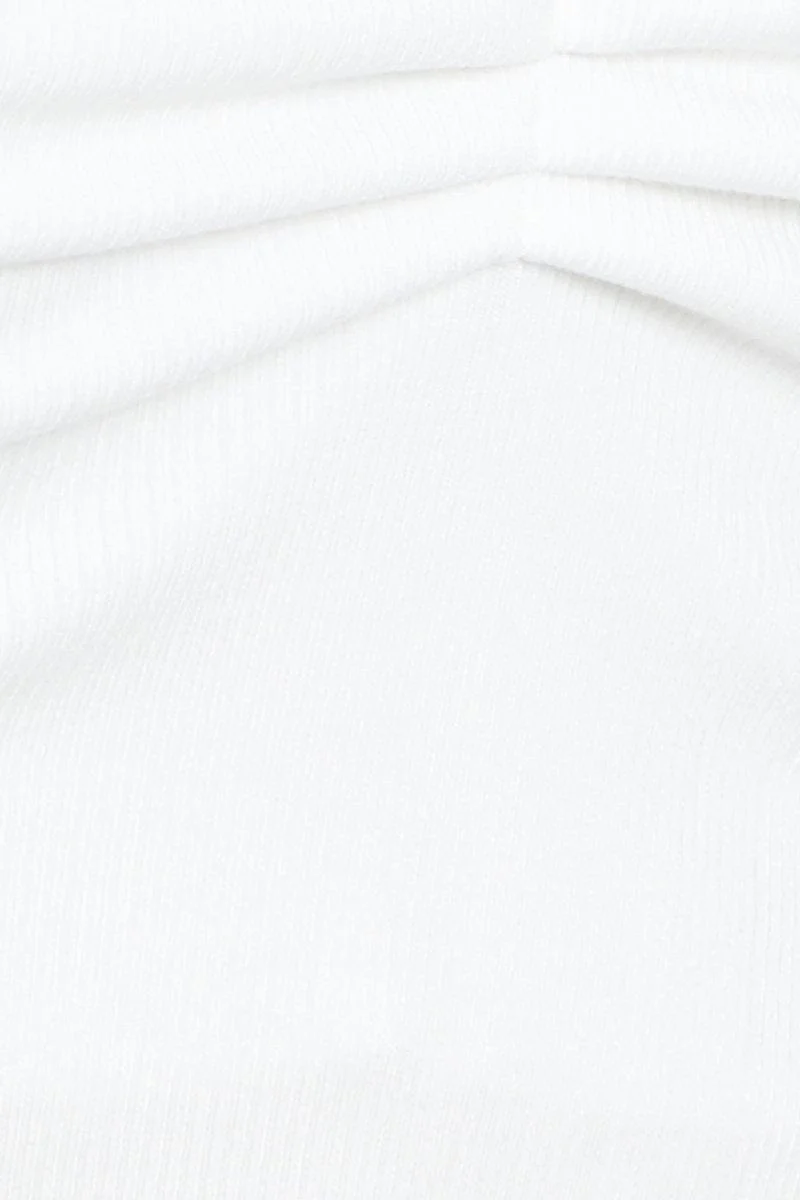 White Jersey Scarf Top Halter Neck