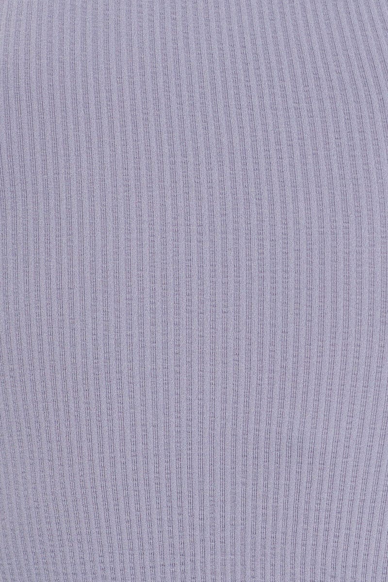 Purple Seamless One Shoulder Basic Top