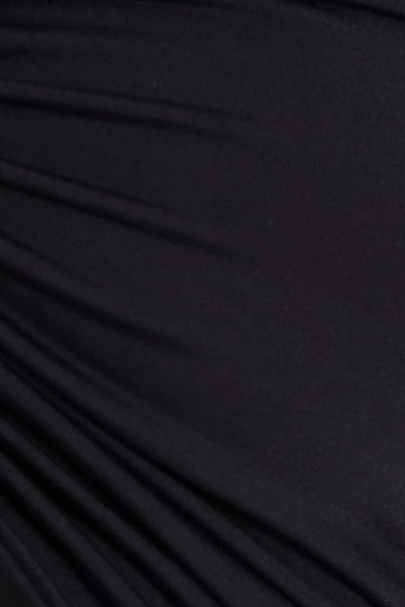 Black Top Halter Neck Ruche