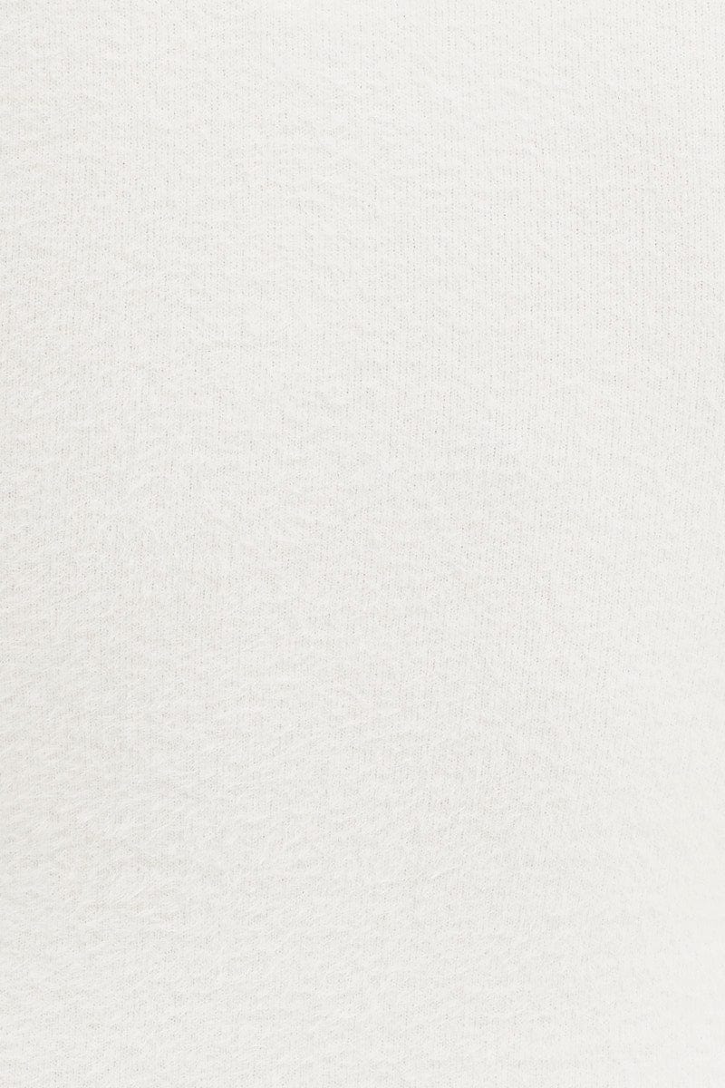 White Dress Long Sleeve Mini Knit