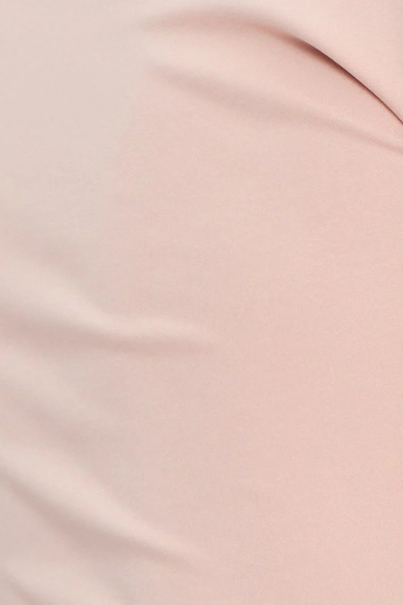 Pink Scoop Neck Tie Top