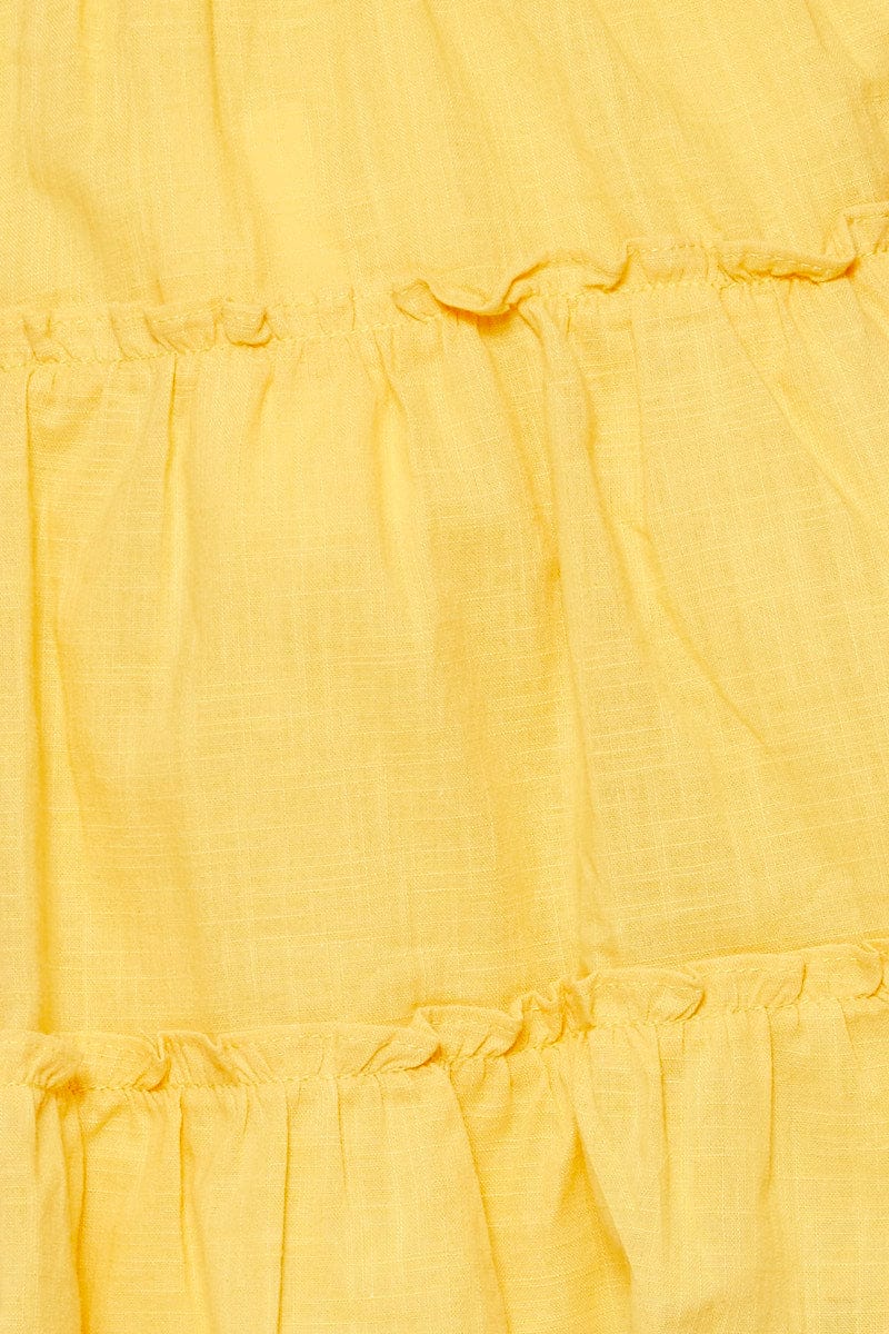 Orange Frill Short Skater Skirt