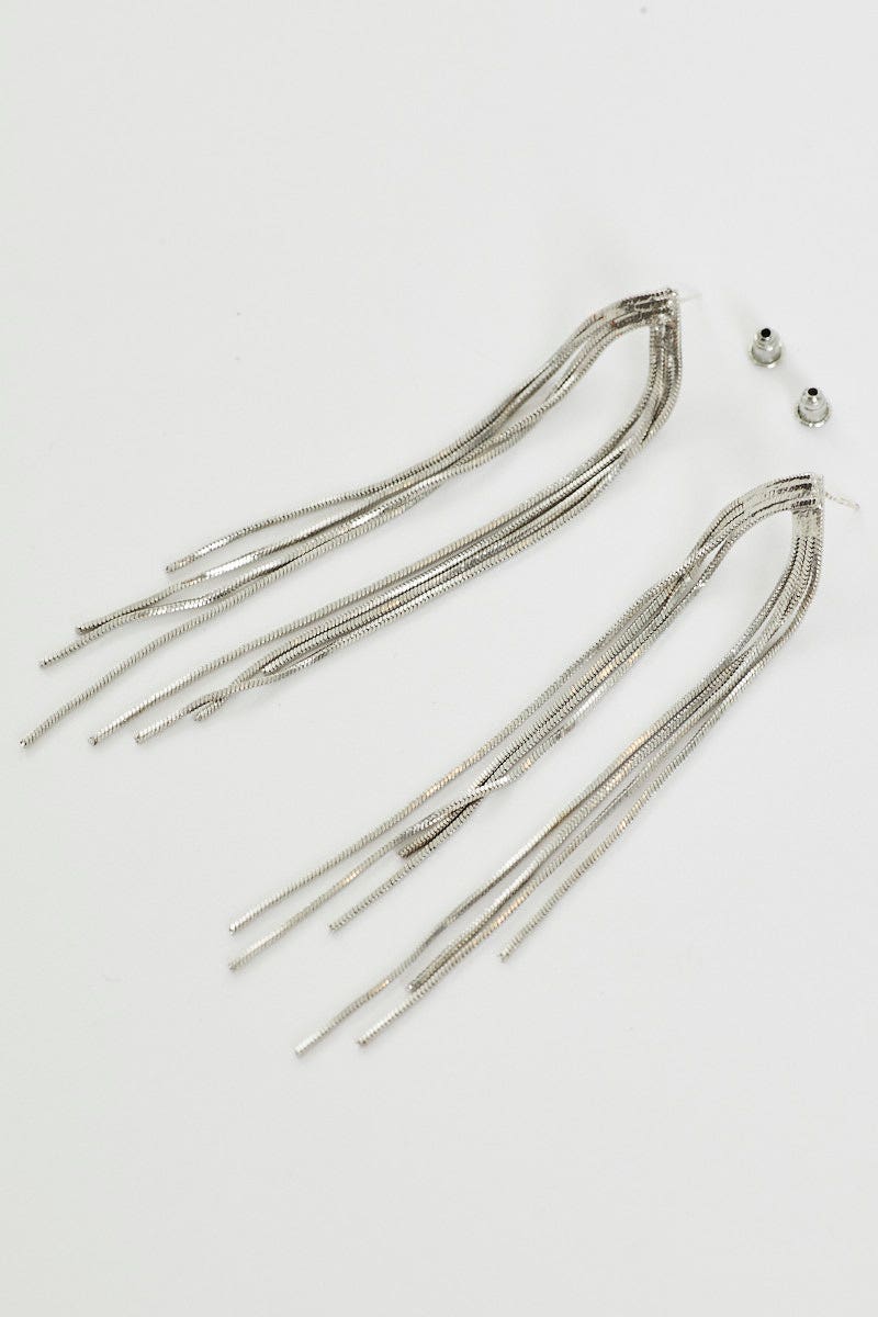 Metallic Thread Drop Earrings
