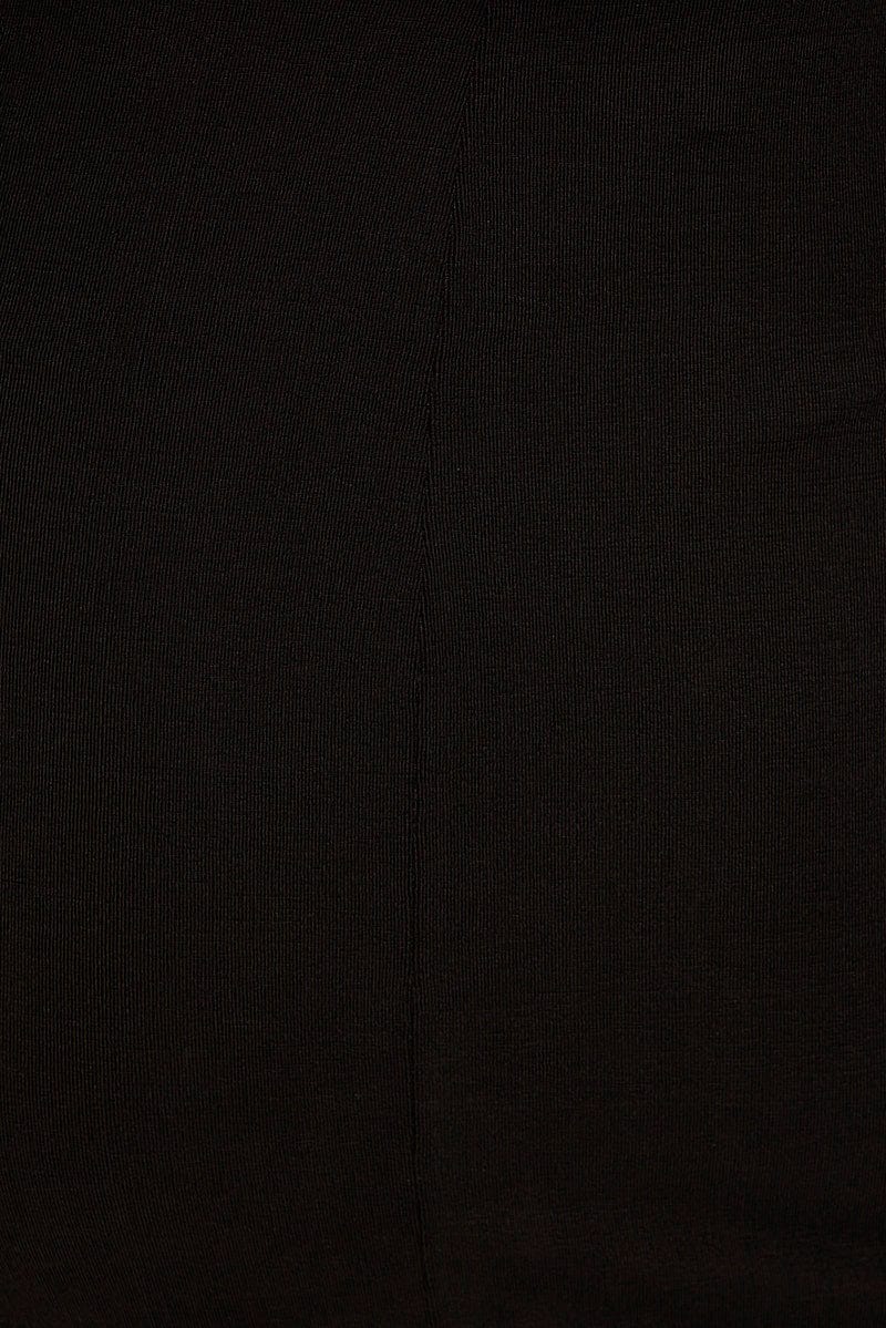 Black Cowl Neck Slip Midi Dress