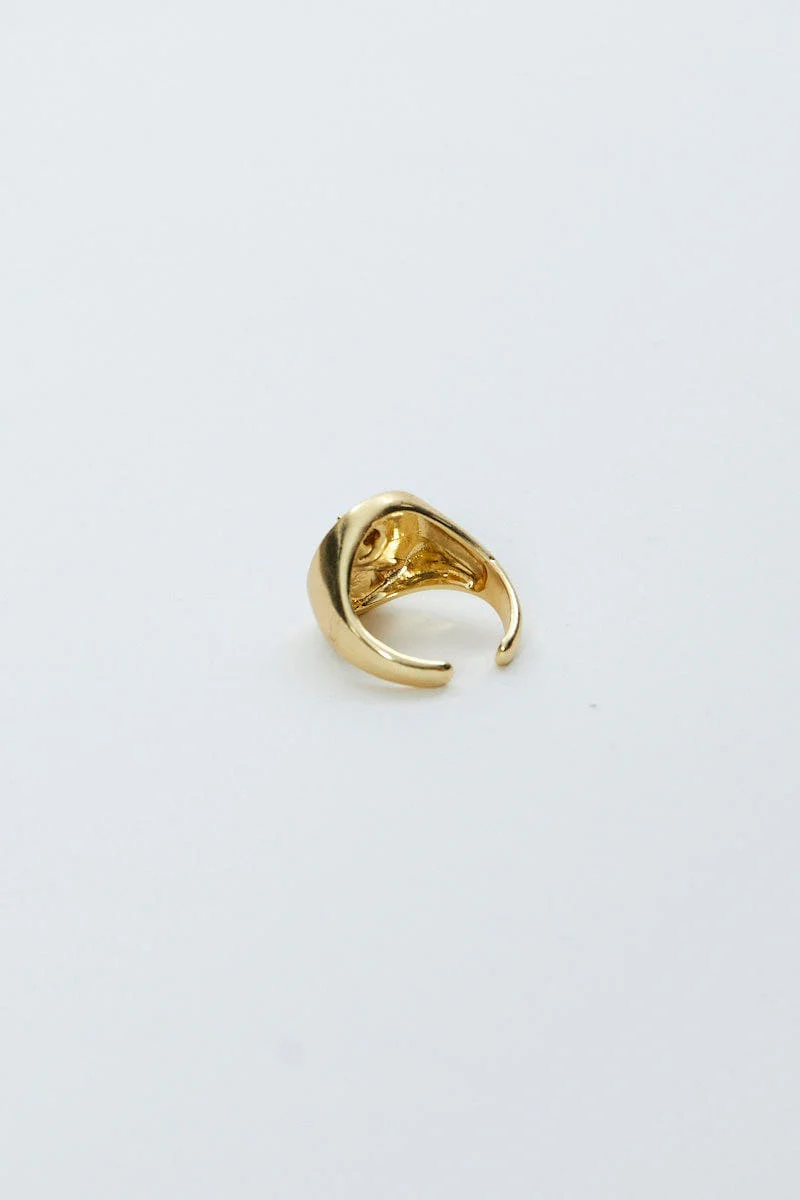 Gold Rose Chunky Ring