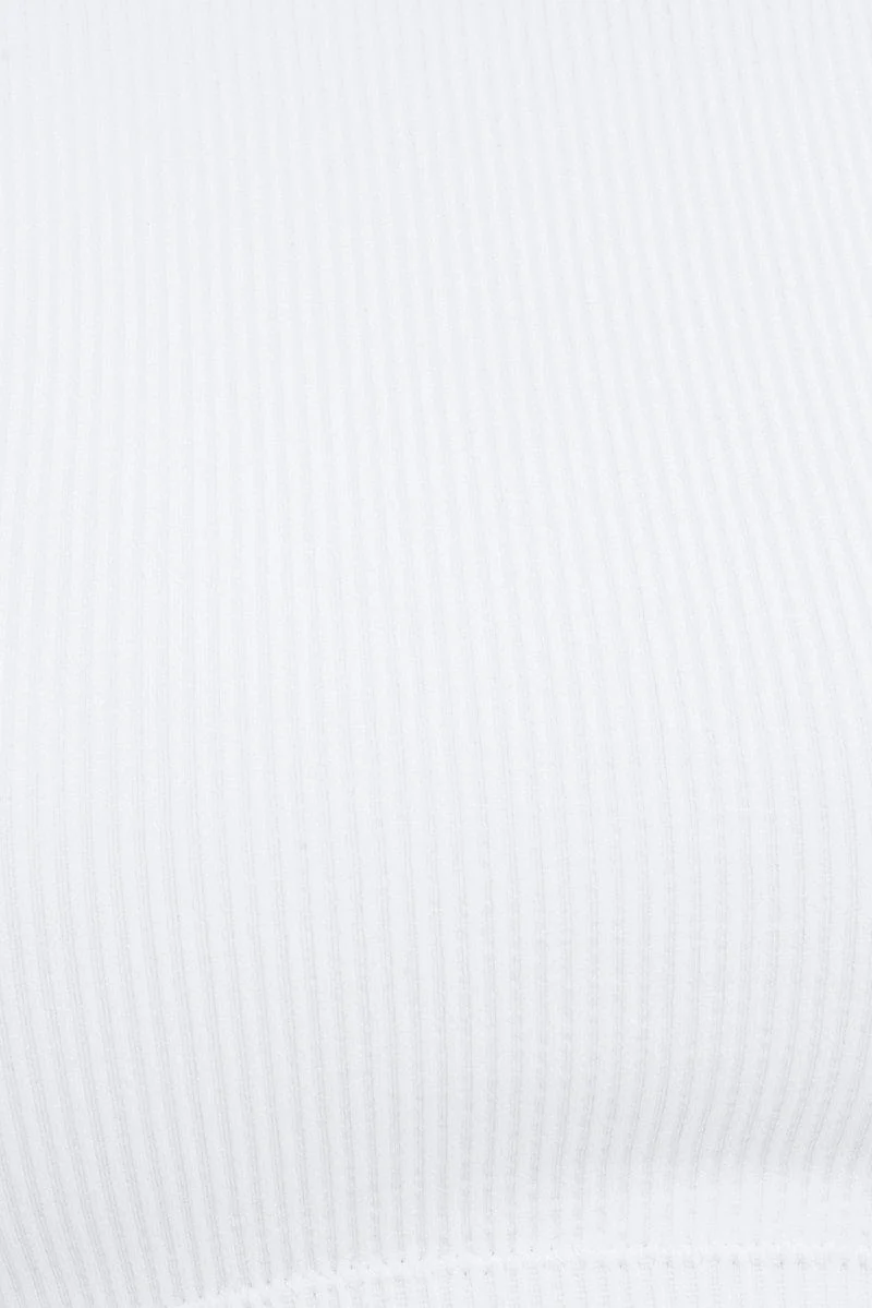 White Tank Top Sleeveless Crew Neck