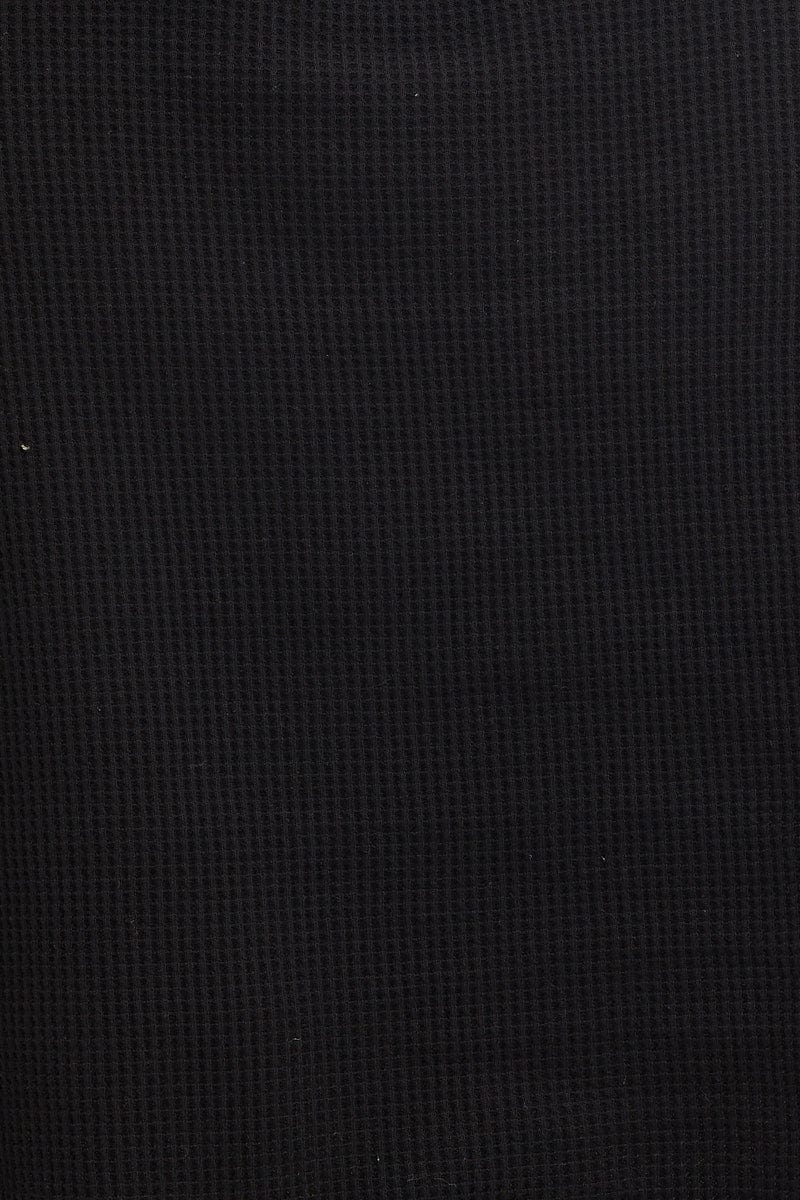 Black Oversized Top Long Sleeve Crew Neck