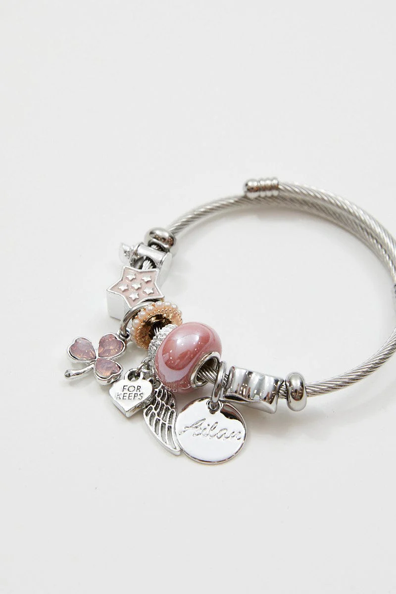 Pink Charm Bracelet