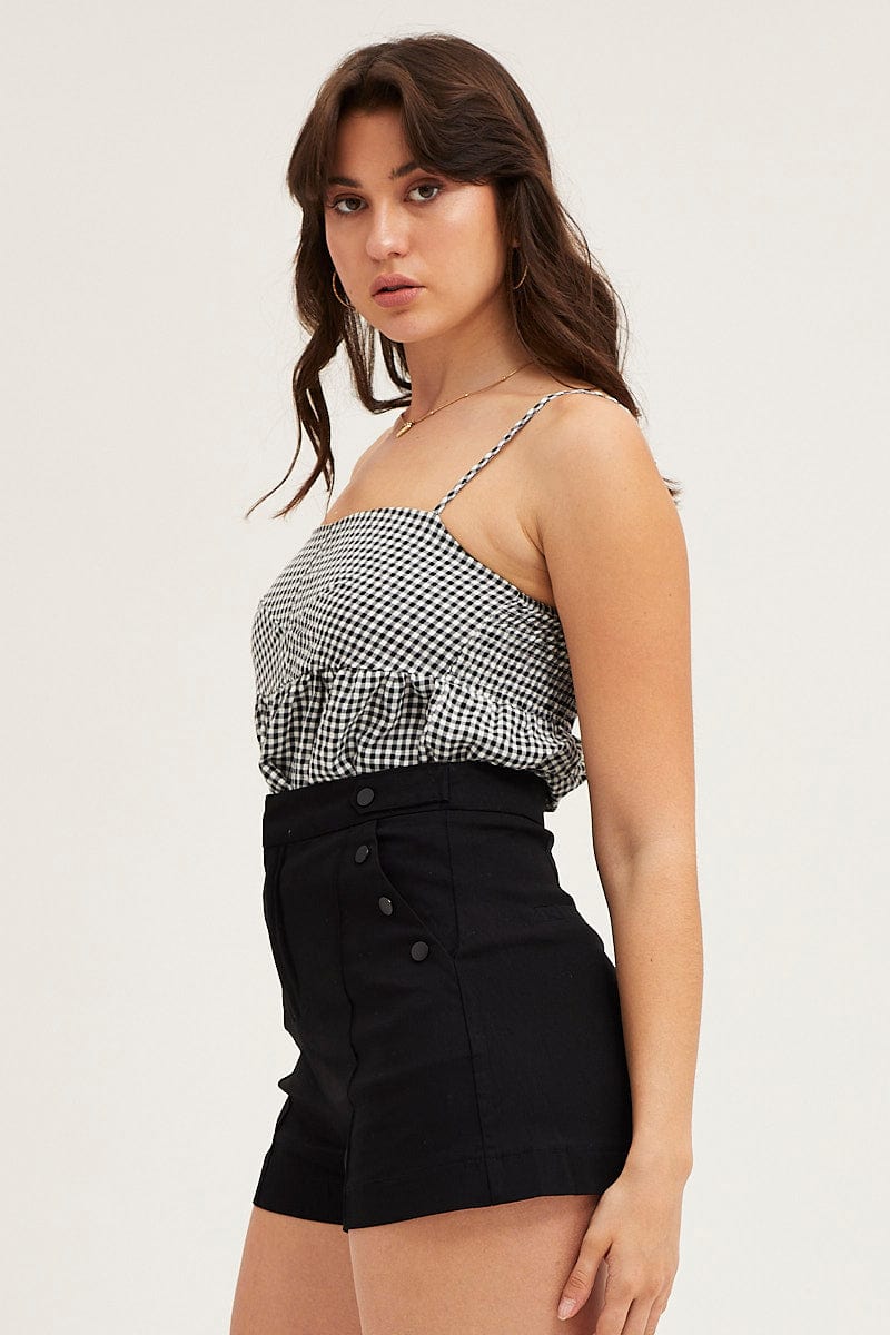 Black Mini Shorts High Rise