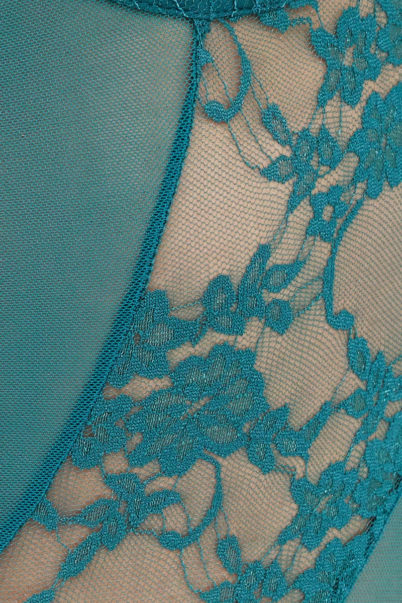 Green Laced Bodysuit Sleeveless