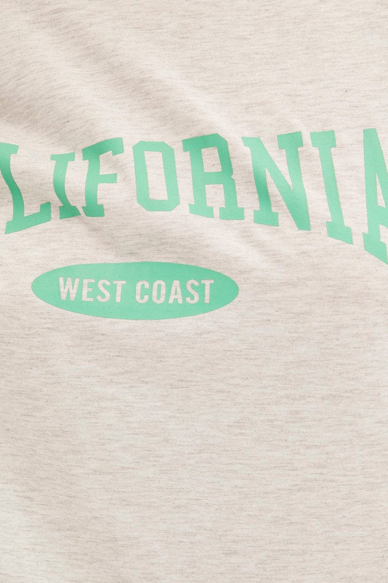 Green Graphic T And Biker Shorts Set