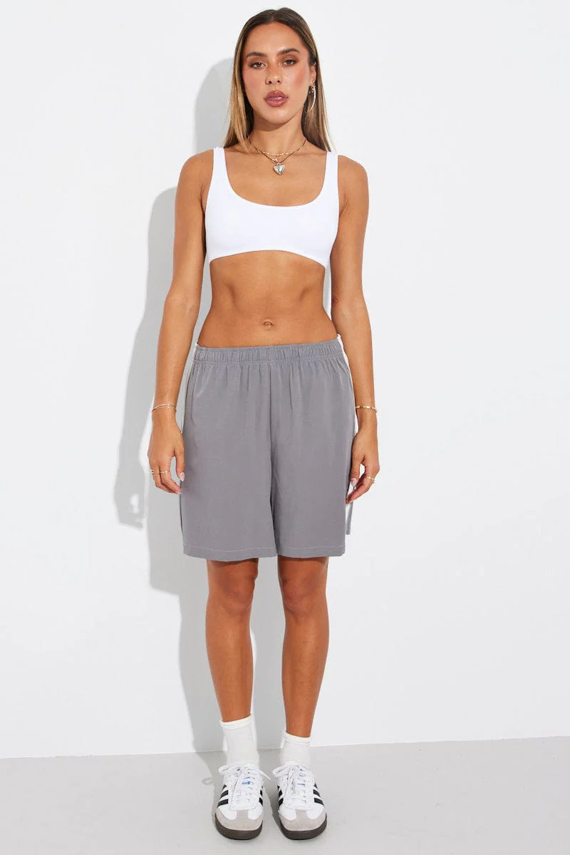 Grey Baggy Basketball Shorts