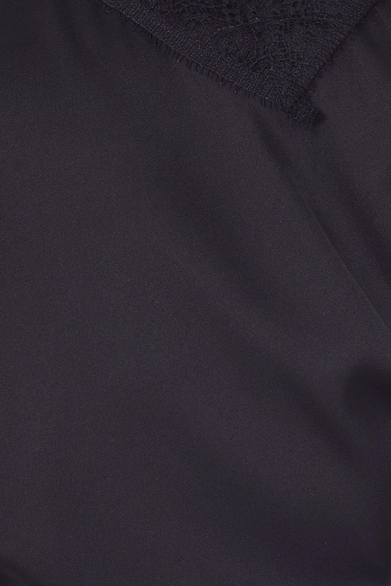 Black Singlet Top Sleeveless V-Neck