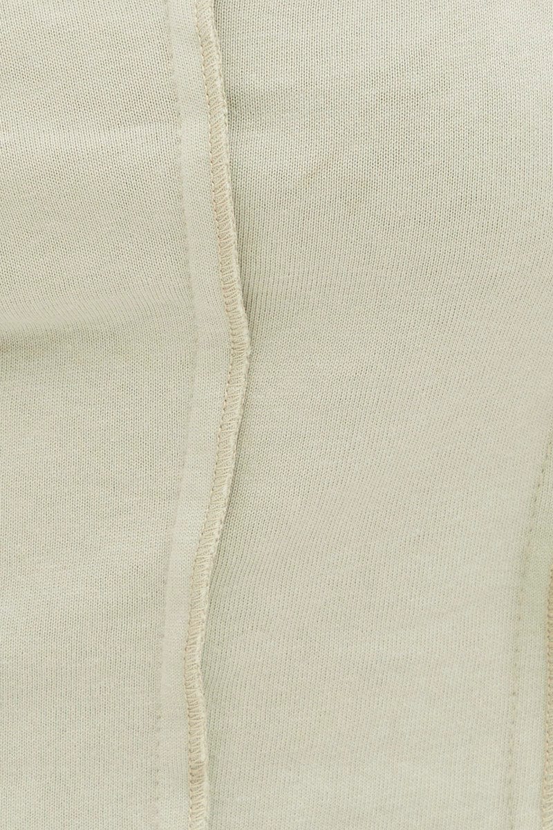 Green Crop Singlet Loungewear Set