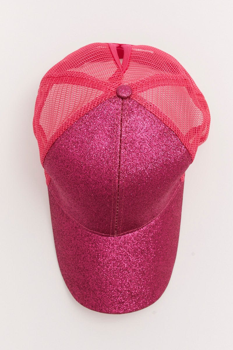 Pink Glitter Trucker Cap