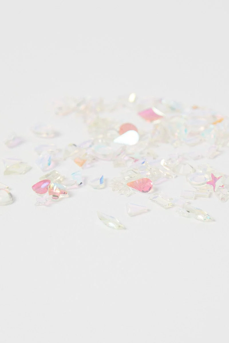 Metallic Mix Shape Nail Crystal