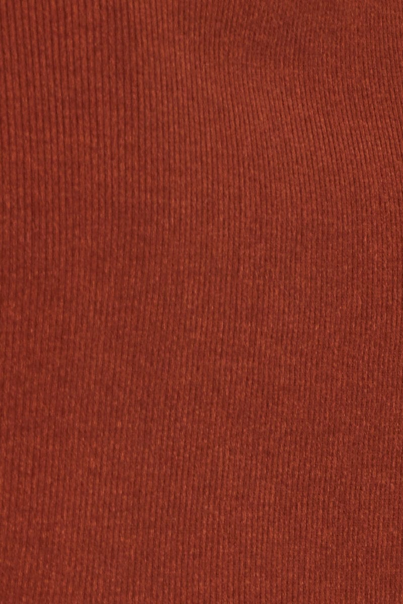 Brown Crop Top Sleeveless